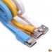 Кабель USB - Apple 8 pin HOCO X5 Bamboo, 1.0м, плоский, 2.1A, силикон, цвет: белый