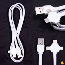 Универсальный USB кабель Remax 3 в 1 для Apple iPhone/Type-C/micro USB