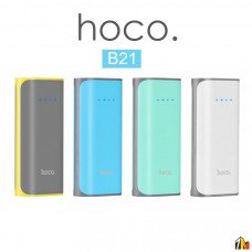 Аккумулятор внешний HOCO B21, 5200mAh, 1 USB выход 1A, Micro-USB вход 1A, LED индикатор, пластик, го