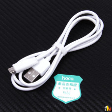 Кабель USB - микро USB HOCO X1 Rapid series, 1.0м, круглый, 2.1A, силикон, цвет: белый (1/30/300)