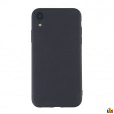 Чехол для iPhone XR черный силиконовый с защитой камеры