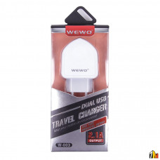 Сетевой адаптер Wewo на 2 USB 2.1 А