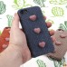 Чехол текстильный с сердечками для iPhone 7