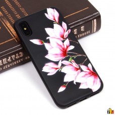 Чехол ТПУ Цветы для iPhone Х
