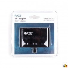 Тройник прикуривателя RAZE с 2 USB разъемами 3.1A