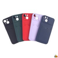 Чехол для iPhone 13 с защитой камеры, арт.012949 (Темно-синий)