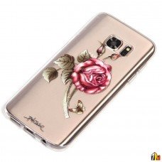 Силиконовый чехол Цветы для Samsung Galaxy S7