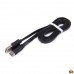 Кабель USB - Type-C HOCO X5 Bamboo, 1.0м, плоский, 2.1A, силикон, цвет: чёрный(1/30/300)