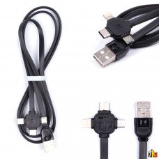 Универсальный USB кабель Remax 3 в 1 для Apple iPhone/Type-C/micro USB в тех.упаковке